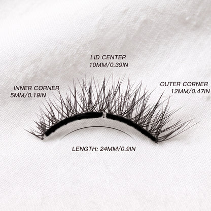 VYRA Soft Magnetic Eyelashes - No.8 Wispy Winged Cat-Eye