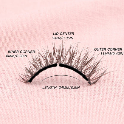 VYRA Soft Magnetic Eyelashes - No.9 Soft Chestnut Natural