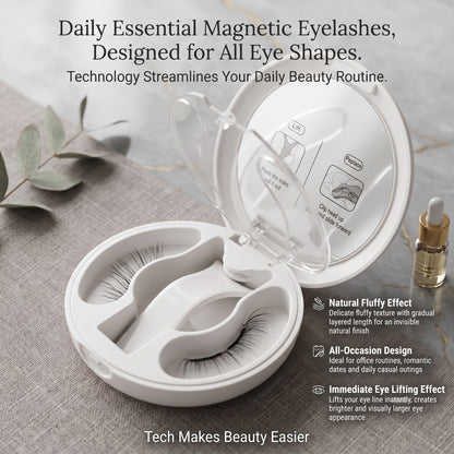 VYAR Premium Magnetic Eyelashes – No Glue Reusable Soft-Magnetic Lashes Kit with Applicator (Ice Black)